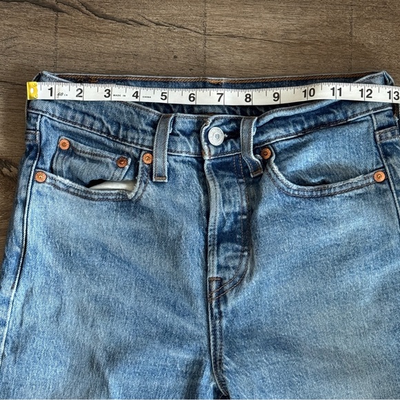 Vintage Levi’s Wedgie High Waist Skinny Button Fly Blue Denim Jeans Size 25 - Picture 3 of 16